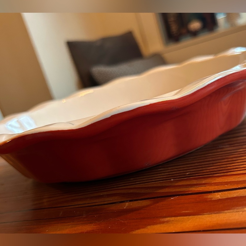 Pie Pan Orange & White - 9.5 inches